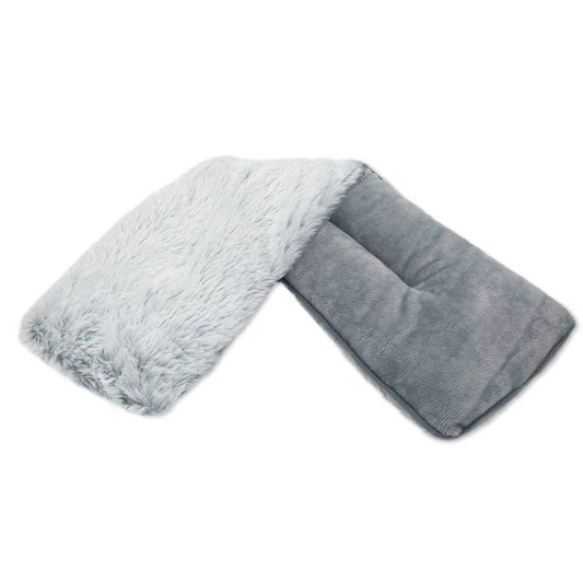 Gray Marshmallow Neck Wrap by Warmies, microwavable lavender-scented comfort wrap