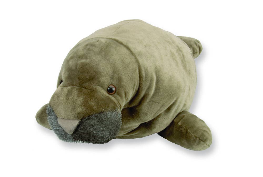 Wild Republic Cuddlekins Jumbo Manatee 30-inch stuffed animal with lifelike design