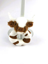 Load image into Gallery viewer, Jomanda Soft Toys &amp; Accessories - Texas Longhorn Highland Brown Cow Baby Plush Rattle 10cm
