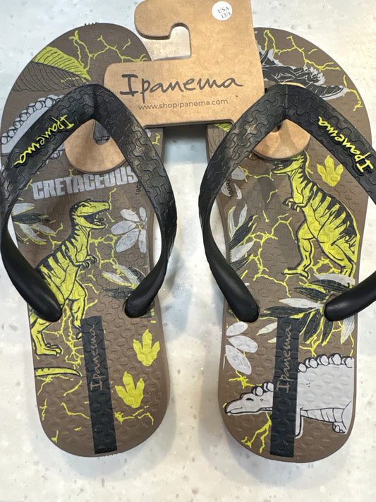 Ipanema Tema XV Kids flip flops in grey, blue, and green colorway