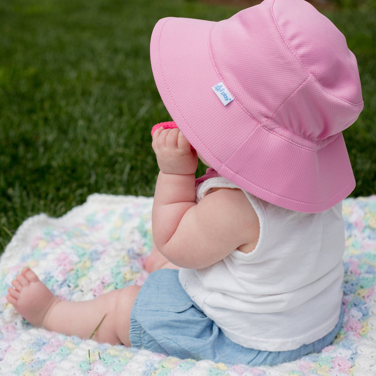 Breathable Bucket Sun Protection Hat-White
