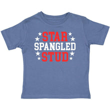 Load image into Gallery viewer, Sweet Wink - Star Spangled Stud Short Sleeve Shirt - Kids 4th of July Tee
