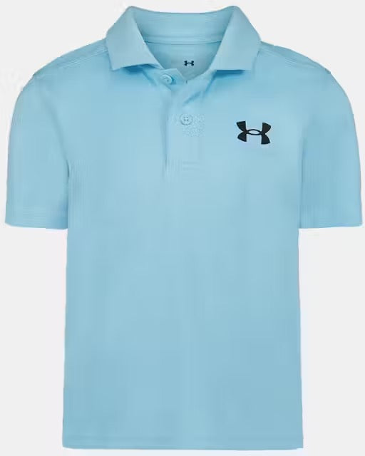 Under Armour MatchPlay Twist Polo in Stream colorway, refined boys' polo shirt