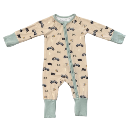 Long Sleeve Zip Romper-Baby Sprouts
