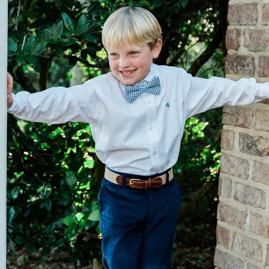 Bailey Boys white oxford button-up shirt, classic prep styling for boys