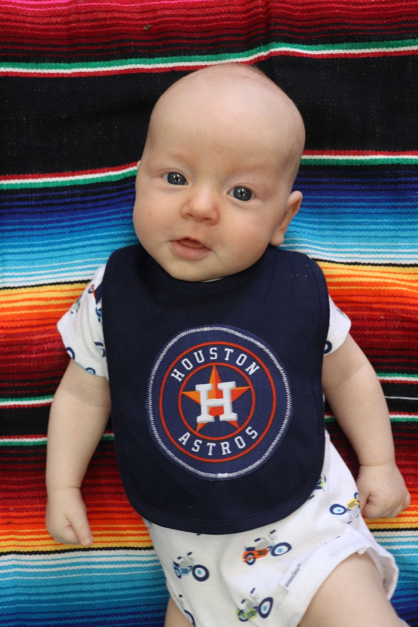 Houston Baseball Baby Bib