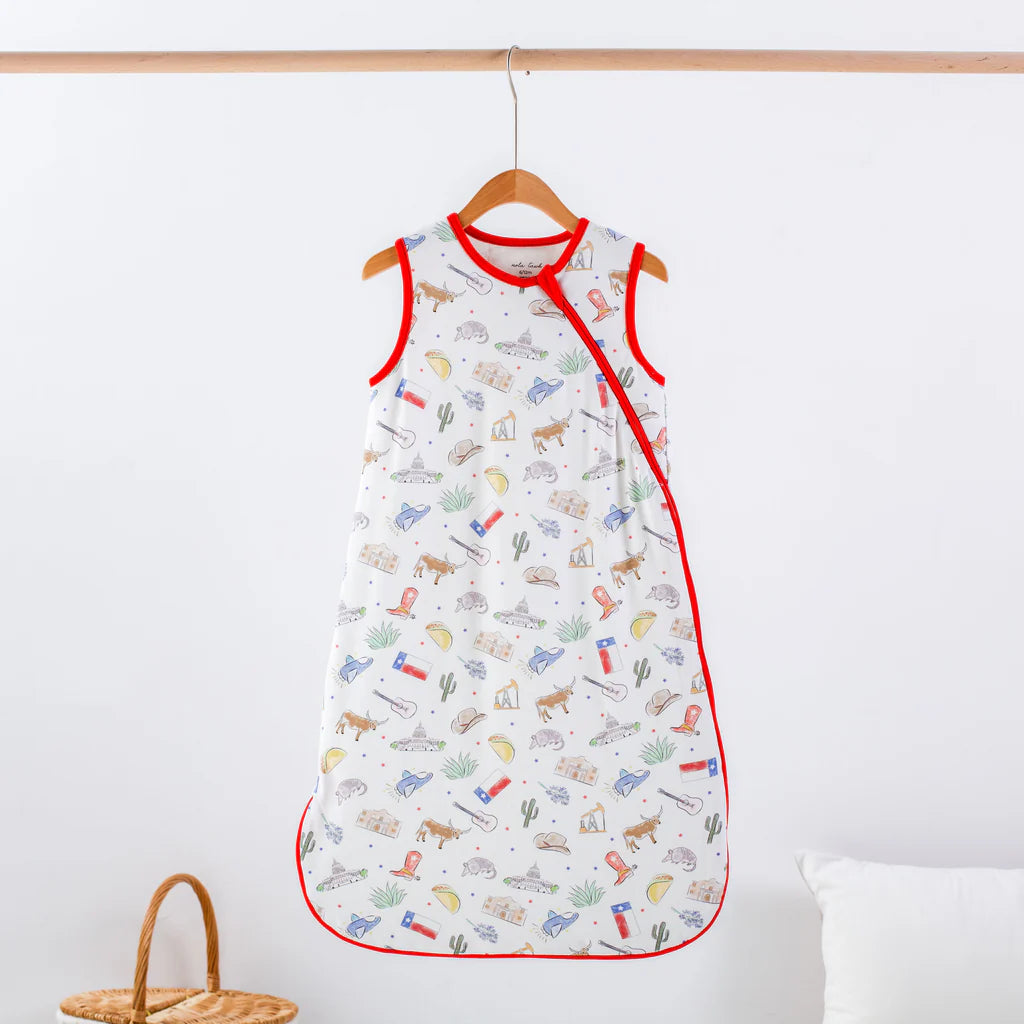 Texas Kids Sleep Sack by Nola Tawk in organic cotton with polyester plush filling