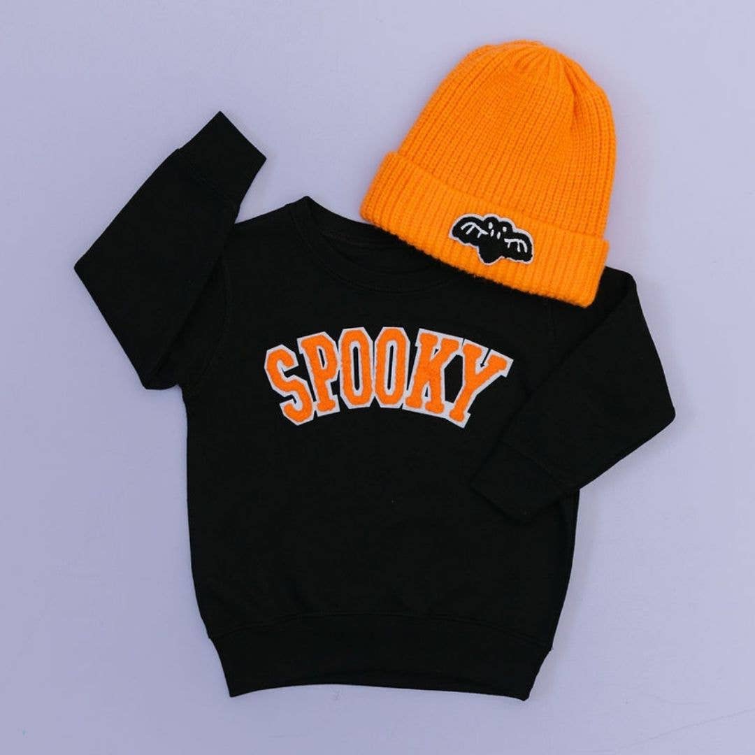 Spooky Patch Halloween Sweatshirt - Kids Halloween Crewneck