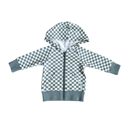 Baby Sprouts Storm Checker Hooded Jacket in classic check pattern