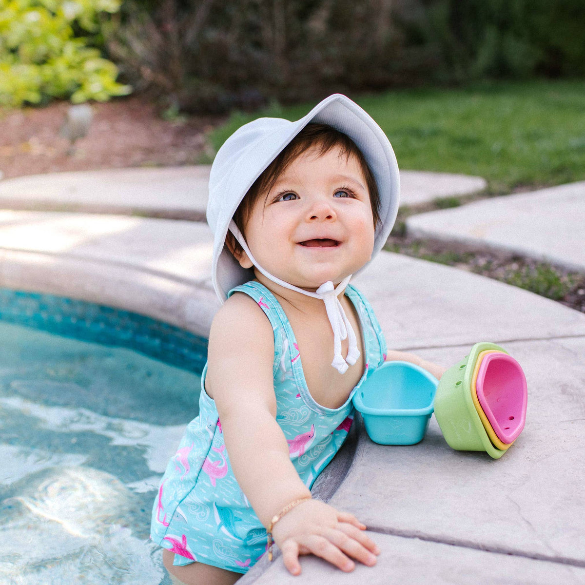 Breathable Bucket Sun Protection Hat-White