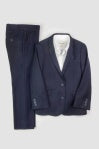 Appaman Mod Suit in navy blue with refined lapels, pocket square detail, and tailored slim fit