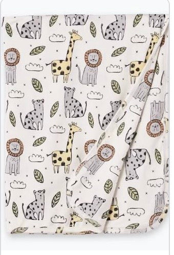 Safari Snuggles Bamboo Stroller Blanket