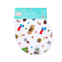 Load image into Gallery viewer, Little Hometown - 2-in-1 Burp Cloth and Bib: Texas Baby (Unisex)
