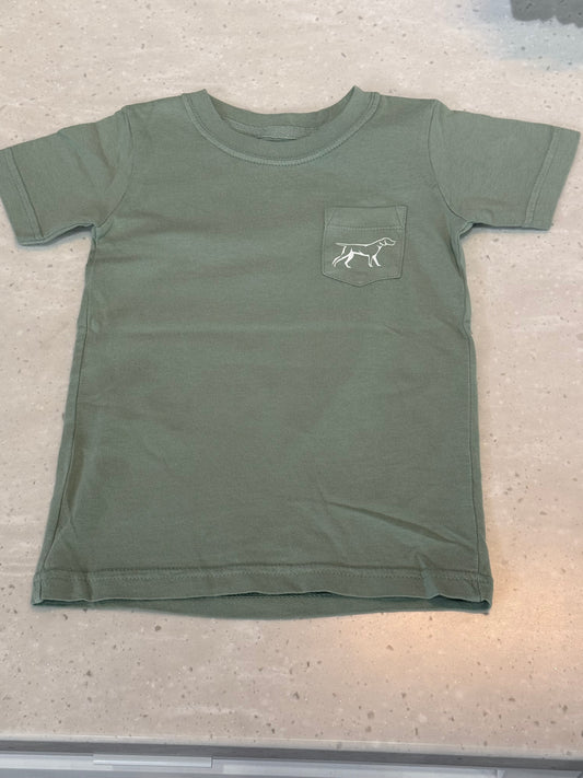 Fieldstone Lab Woodie Tee in ringspun cotton with custom graphic back detail
