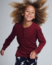 Load image into Gallery viewer, Craftsman Thermal Henley, Dark Cherry-Appaman
