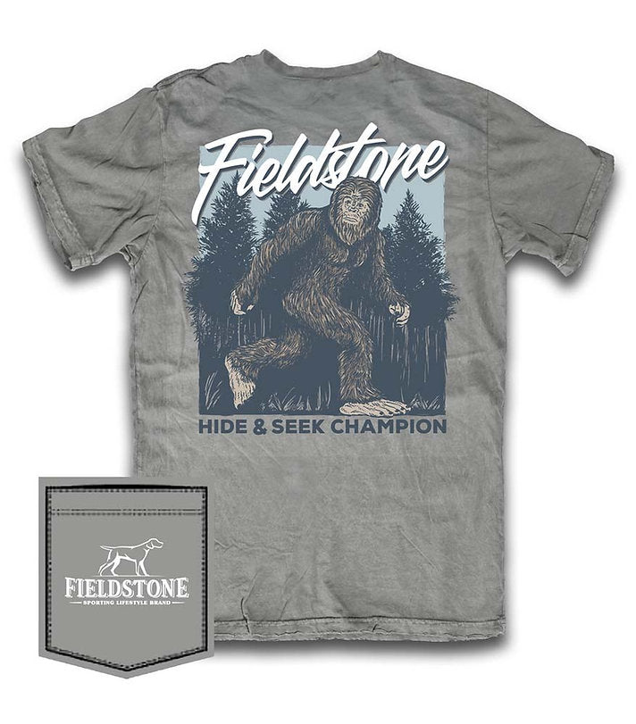 Fieldstone World Champ Tee in Concrete, 100% ringspun cotton garment dyed tee