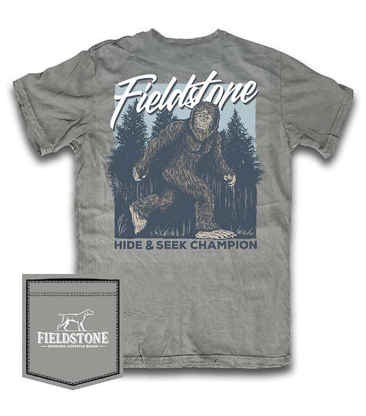 Fieldstone World Champ Tee in Concrete, 100% ringspun cotton garment dyed tee