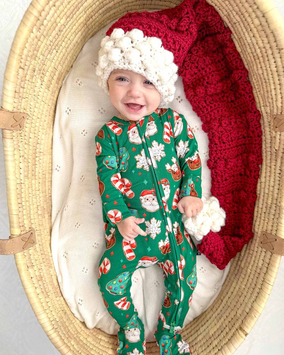 Dash Zippered Footie by Lev Baby—refined, full-length design with front zipper closure