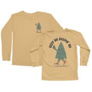 Keep On LS Tee in Vintage Gold by Tiny Whales, long-sleeve tee with refined aesthetic