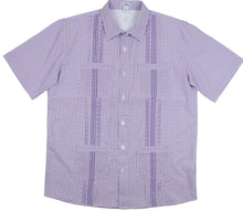 Load image into Gallery viewer, Guayabera, Game Day, Wave Check SS Shirt-Blue Quail

