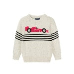 Race Car Sweater - Oatmeal
