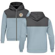 Rad Times Zip Hoodie in Black and Denim colorway by Tiny Whales
