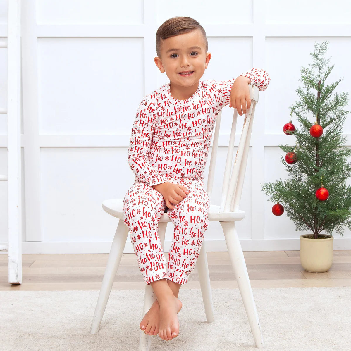 Two Piece Pajama Set - "Ho Ho Ho"