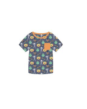 Victor Pocket T-Shirt by Lev Baby in bamboo viscose with front pocket and rolled sleeves