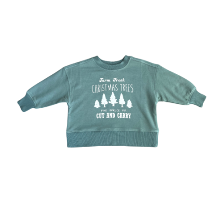 Farm Fresh Christmas Trees Boxy Sweatshirt