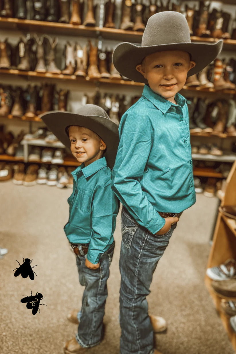 Kingman Turquoise Button-Up Shirt by 2Fly, front view