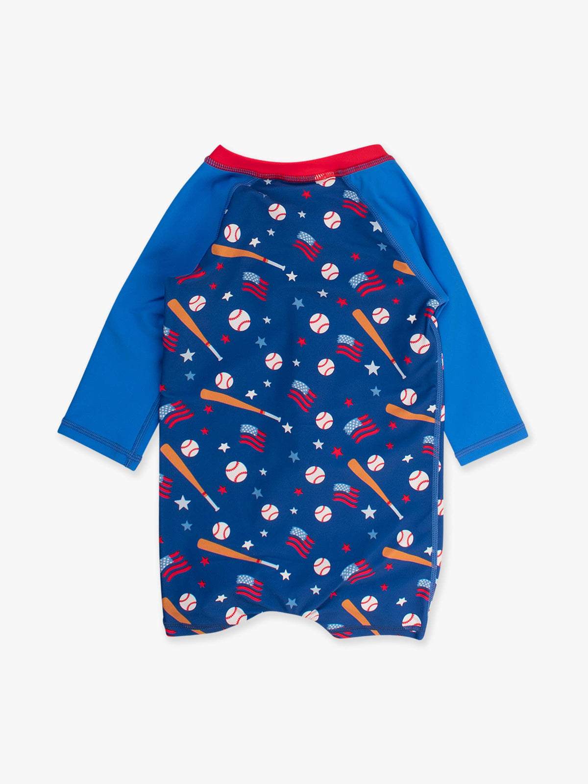 RuggedButts - Baby Boys Play Ball Long Sleeve One Piece Rash Guard Swimsuit