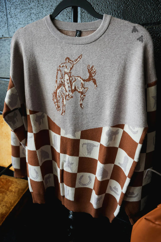 Wild Checkmate Sweater - Women's
