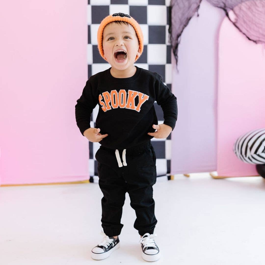 Spooky Patch Halloween Sweatshirt - Kids Halloween Crewneck