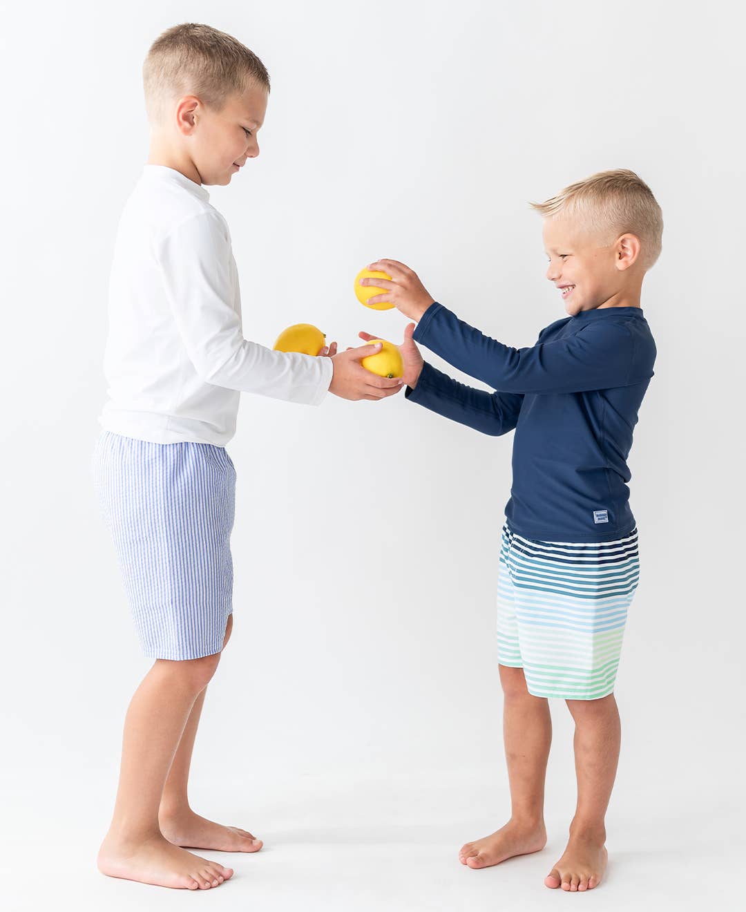 RuggedButts - Boys White Long Sleeve Rash Guard: White