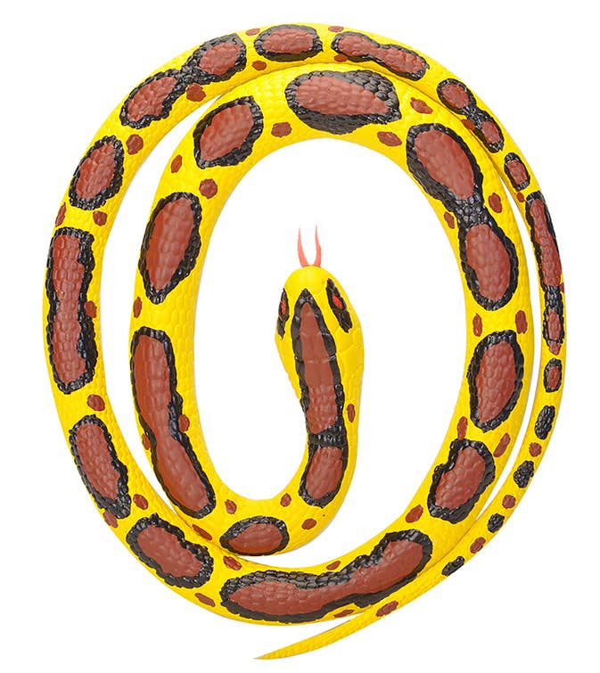 Wild Republic Rubber Snake Burmese Python, 46 inches, coiled display
