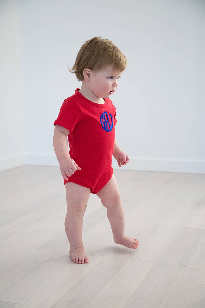 Unisex Short Sleeve Bodysuit - RED