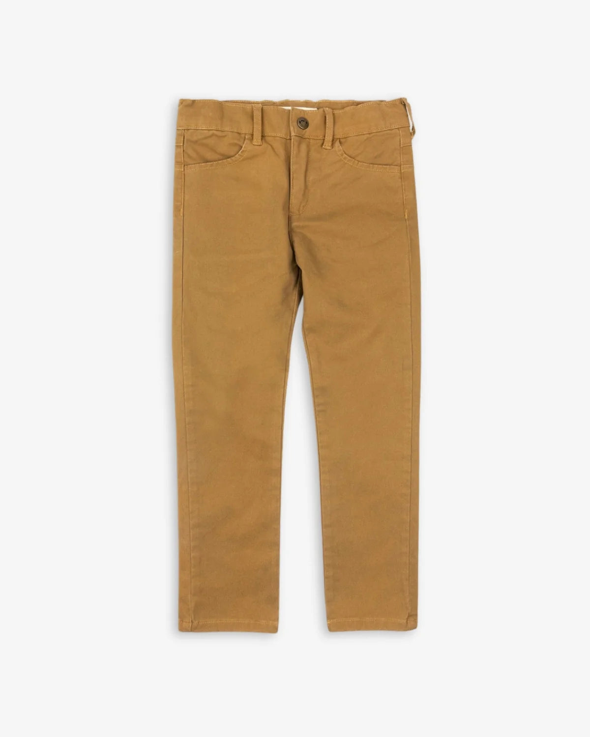 Appaman Skinny Commuter Twill Pants in British Khaki with adjustable waist and front pockets