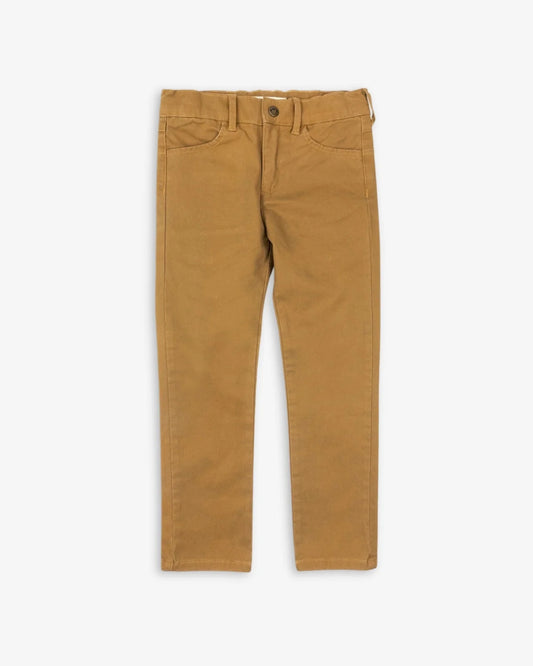 Appaman Skinny Commuter Twill Pants in British Khaki with adjustable waist and front pockets