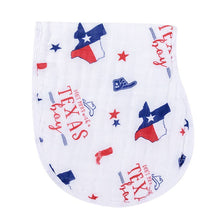 Load image into Gallery viewer, Little Hometown - Texas Boy 2-in-1 Burp Cloth and Bib
