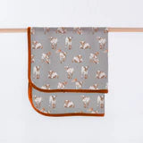 Texas Longhorns Organic Cotton Swaddle Blanket by Nola Tawk, GOTS certified 100% organic muslin