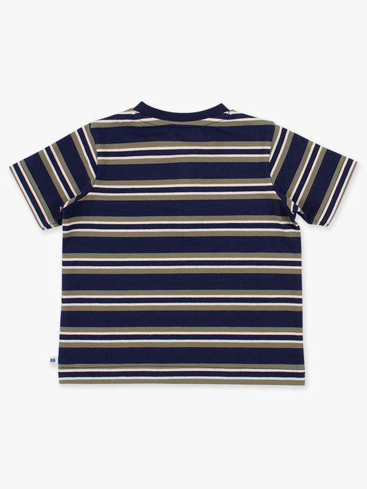 SS Henley-Dark Navy & Olive Stripe-Rugged Butts
