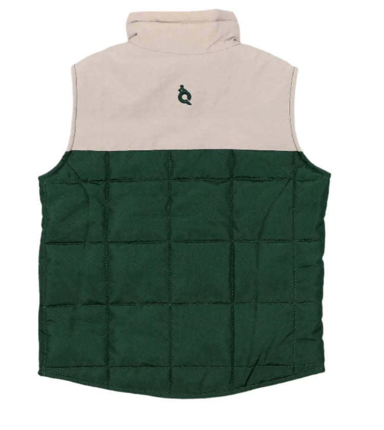 Green/Khaki Classic Camo Vest-Blue Quail