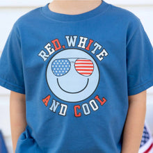 Load image into Gallery viewer, Sweet Wink - Red, White, and Cool Patriotic Smiley Short Sleeve T-Shirt
