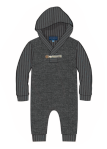 Hooded Toggle Sweater Romper-Charcoal
