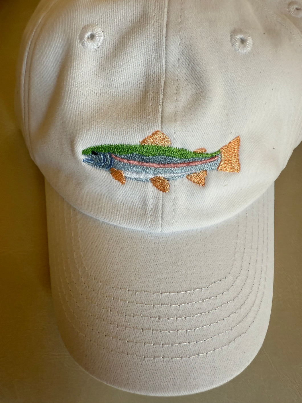 RV Hat-White, Trout-Bits & Bows