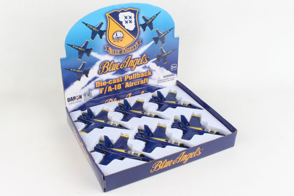 Daron F/A-18 Blue Angels die-cast pullback aircraft model, 6.5 inches, officially licensed