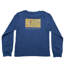 Load image into Gallery viewer, Saltwater Boys Company - Boys Christmas Postcard graphic tee LS- Blue
