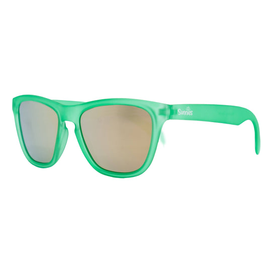 Littles – Later Gator sunglasses in vibrant green with polarized lenses and anti-slip frames for ages 1–4