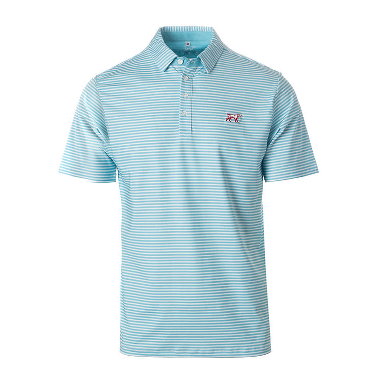Marshall Polo in baby blue by Fieldstone. Lightweight, 4-way stretch performance polo for boys.