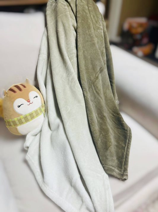 Sage Ombre Fleece Throw
